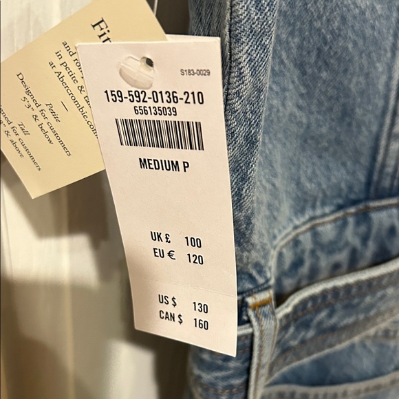 Abercrombie & Fitch Blue Denim Fabric - Picture 6 of 6